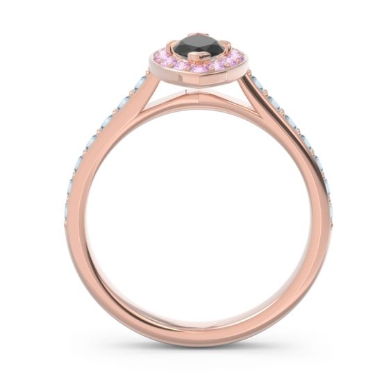 Halo Pave Marquise Nauka Ring