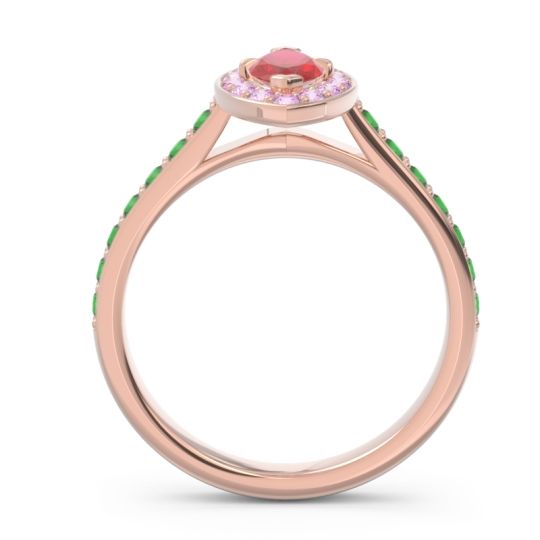 Halo Pave Marquise Nauka Ring