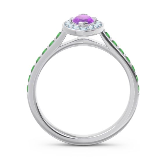 Halo Pave Marquise Nauka Ring