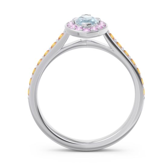 Halo Pave Marquise Nauka Ring