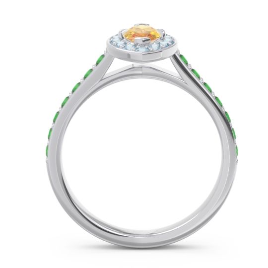 Halo Pave Marquise Nauka Ring