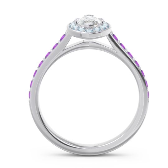 Halo Pave Marquise Nauka Ring