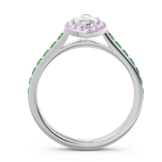 Halo Pave Marquise Nauka Ring