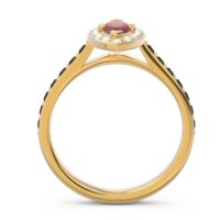 Halo Pave Marquise Nauka Ring