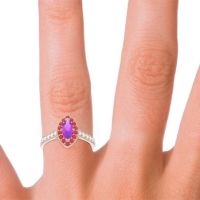 Halo Pave Marquise Nauka Ring