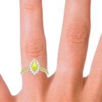 Halo Pave Marquise Nauka Ring