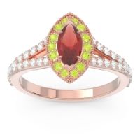 Halo Pave Milgrain Marquise Busaplavi Ring