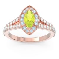 Halo Pave Milgrain Marquise Busaplavi Ring