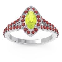 Halo Pave Milgrain Marquise Busaplavi Ring
