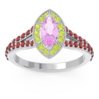 Halo Pave Milgrain Marquise Busaplavi Ring
