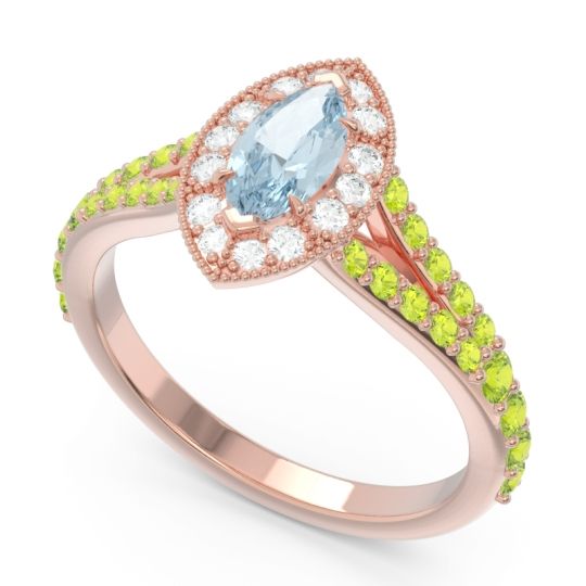 Halo Pave Milgrain Marquise Busaplavi Ring