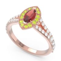 Halo Pave Milgrain Marquise Busaplavi Ring