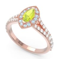 Halo Pave Milgrain Marquise Busaplavi Ring