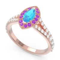 Halo Pave Milgrain Marquise Busaplavi Ring