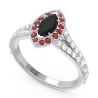 Halo Pave Milgrain Marquise Busaplavi Ring