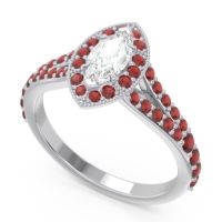 Halo Pave Milgrain Marquise Busaplavi Ring