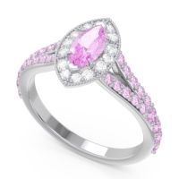 Halo Pave Milgrain Marquise Busaplavi Ring