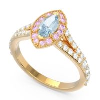 Halo Pave Milgrain Marquise Busaplavi Ring