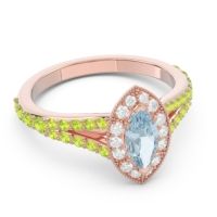 Halo Pave Milgrain Marquise Busaplavi Ring