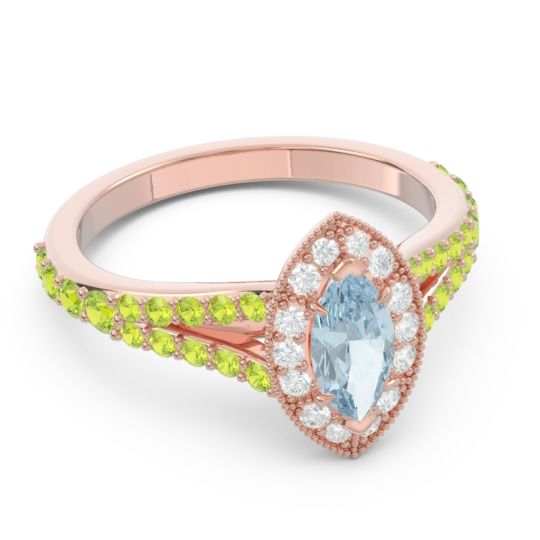 Halo Pave Milgrain Marquise Busaplavi Ring