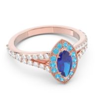 Halo Pave Milgrain Marquise Busaplavi Ring