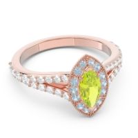Halo Pave Milgrain Marquise Busaplavi Ring