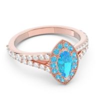 Halo Pave Milgrain Marquise Busaplavi Ring