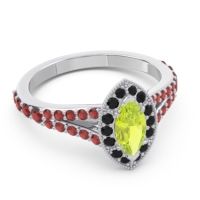 Halo Pave Milgrain Marquise Busaplavi Ring