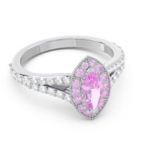 Halo Pave Milgrain Marquise Busaplavi Ring