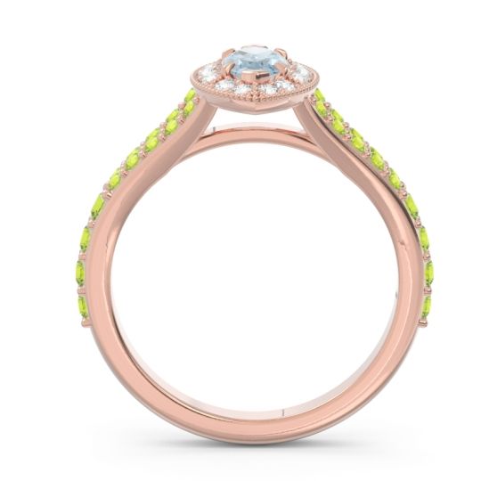 Halo Pave Milgrain Marquise Busaplavi Ring