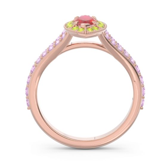 Halo Pave Milgrain Marquise Busaplavi Ring