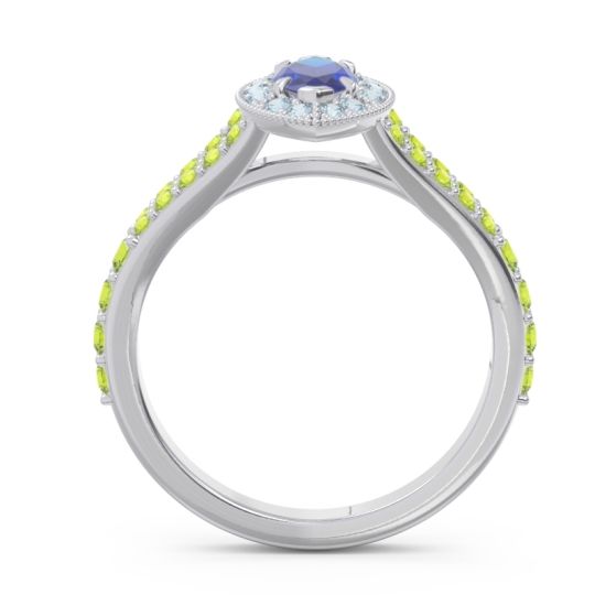 Halo Pave Milgrain Marquise Busaplavi Ring
