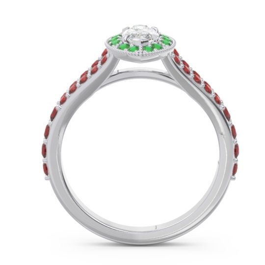 Halo Pave Milgrain Marquise Busaplavi Ring