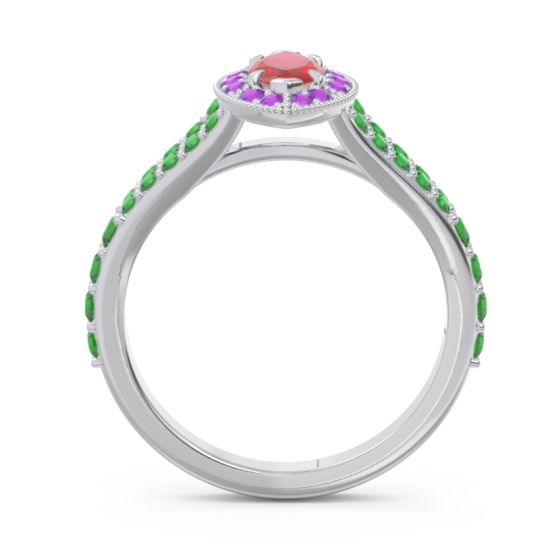 Halo Pave Milgrain Marquise Busaplavi Ring