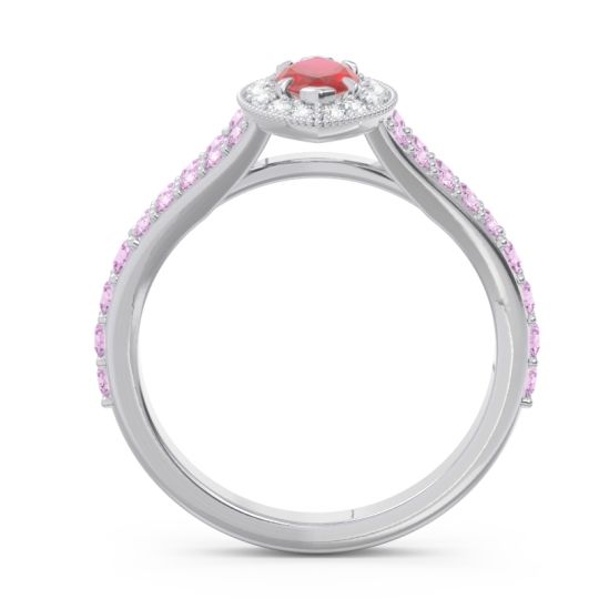 Halo Pave Milgrain Marquise Busaplavi Ring