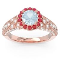 Halo Pave Milgrain Marudyana Ring