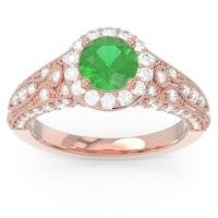 Halo Pave Milgrain Marudyana Ring