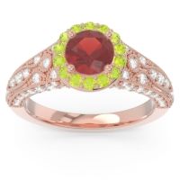 Halo Pave Milgrain Marudyana Ring