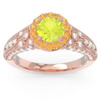 Halo Pave Milgrain Marudyana Ring