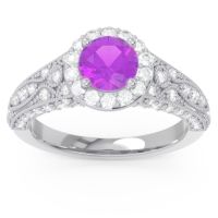 Halo Pave Milgrain Marudyana Ring