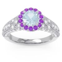 Halo Pave Milgrain Marudyana Ring