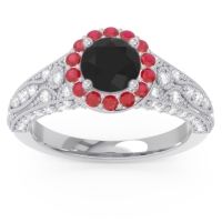 Halo Pave Milgrain Marudyana Ring