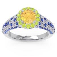 Halo Pave Milgrain Marudyana Ring
