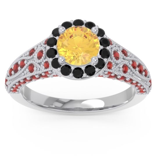 Halo Pave Milgrain Marudyana Ring