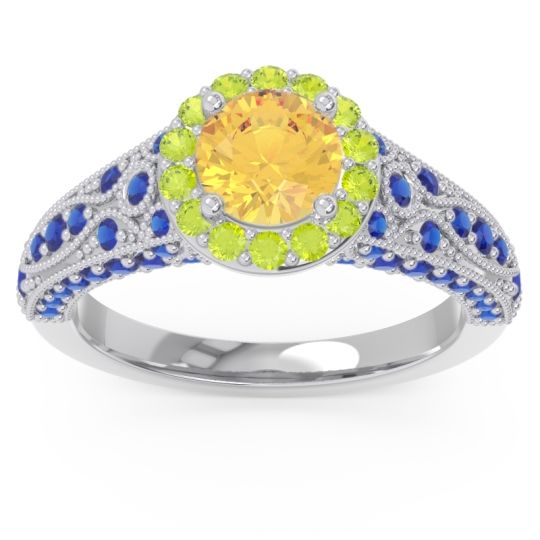 Halo Pave Milgrain Marudyana Ring