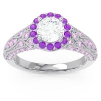 Halo Pave Milgrain Marudyana Ring