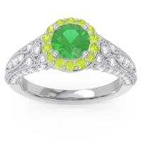 Halo Pave Milgrain Marudyana Ring