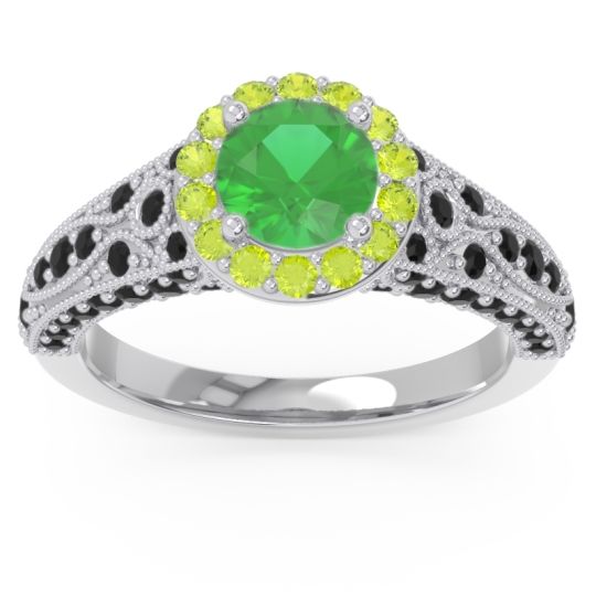 Halo Pave Milgrain Marudyana Ring
