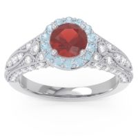 Halo Pave Milgrain Marudyana Ring