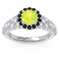 Halo Pave Milgrain Marudyana Ring